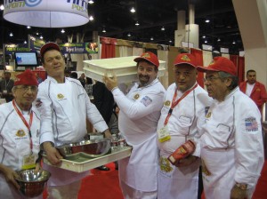 Roberto Carporuscio, and Jonathan Goldsmith at the Las Vegas Pizza Convention