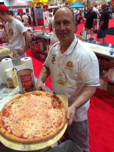 John Arena with pizza