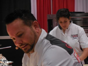 Tony Gemignani and Laura Meyer at Pizza Demo